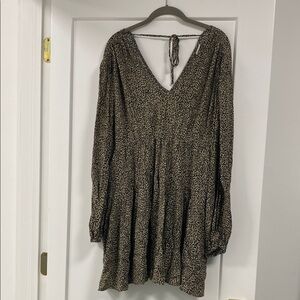 A New Day Leopard Print Long Sleeve Dress New!
